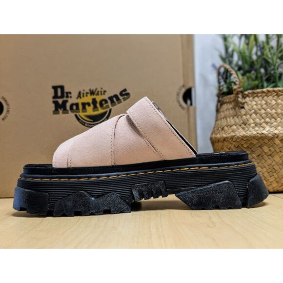 Dr. Martens Powder Pink Suede Mattison Platform Slide Sandals UK 6 NIB - Picture 8 of 14